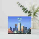 Dallas Downtown Texas Briefkaart (Staand voorkant)