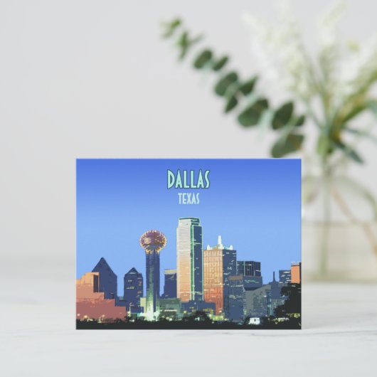 Dallas Downtown Texas  Briefkaart (Staand voorkant)