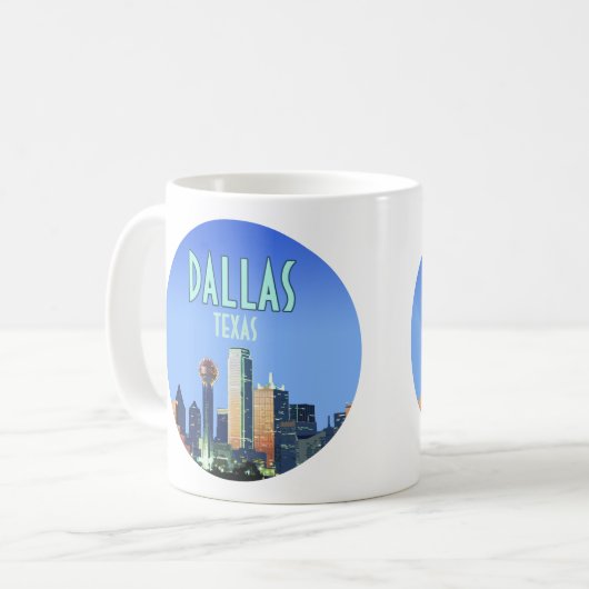 Dallas Downtown Texas Koffiemok (Voorkant links)