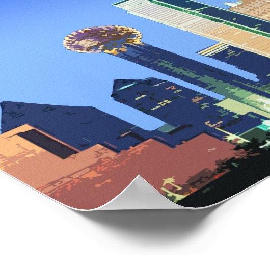 Dallas Downtown Texas  Poster (Hoek)