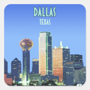 Dallas Downtown Texas  Vierkante Sticker