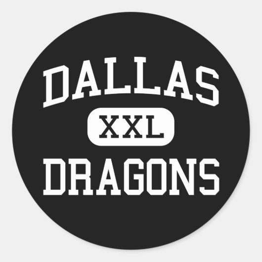 Dallas - Draken - Middelbare school - Dallas Orego Ronde Sticker (Voorkant)