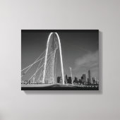 Dallas en Margaret Hunt Hill Bridge Canvas Afdruk (Voorkant)