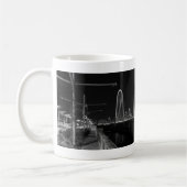 Dallas Evening Walk Grayscale Coffee Mok (Links)