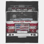 Dallas Fire Truck Fleece Deken (Voorkant)
