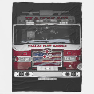 Dallas Fire Truck Fleece Deken