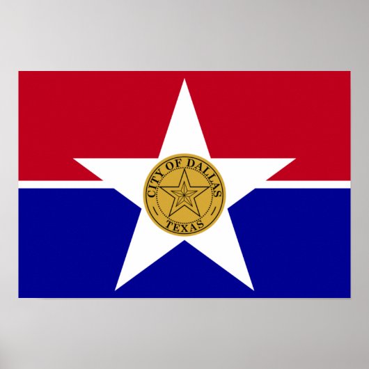 Dallas Flag Poster (Voorkant)