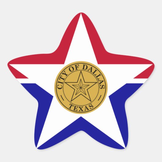 Dallas Flag Ster Sticker (Voorkant)