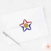 Dallas Flag Ster Sticker (Envelop)
