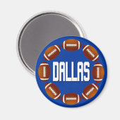 DALLAS FOOTBALL CIRCLE MAGNEET (Voorkant / Achterkant)