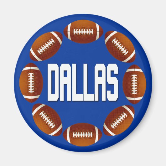 DALLAS FOOTBALL CIRCLE MAGNEET (Voorkant)