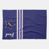 Dallas Football Fan Customizable Design Theedoek (Horizontaal)