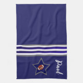 Dallas Football Fan Customizable Design Theedoek (Verticaal)