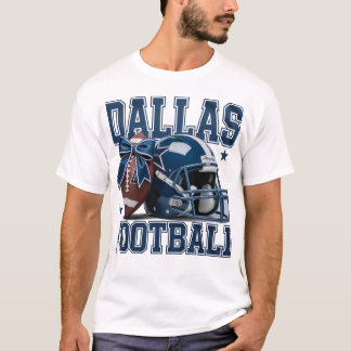 Dallas Football Fan Gift - Helm & Ball met strik T-shirt
