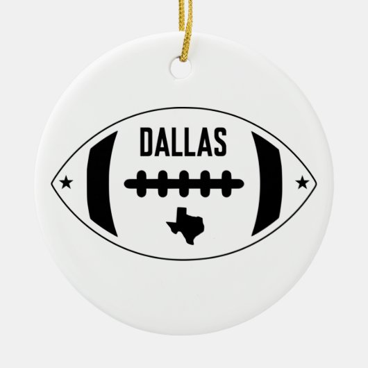 Dallas Football Theme Keramisch Ornament (Voorkant)