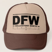 Dallas Fort Worth International Airport DFW Trucker Pet (Voorkant)