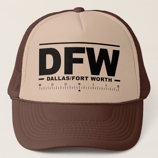 Dallas Fort Worth International Airport DFW Trucker Pet (Voorkant)