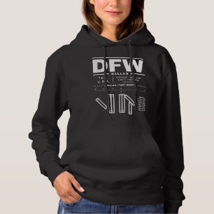 Dallas Fort Worth International Airport Texas DFW Hoodie