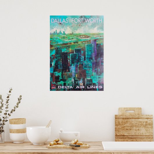 DALLAS FORT WORTH POSTER (Keuken)
