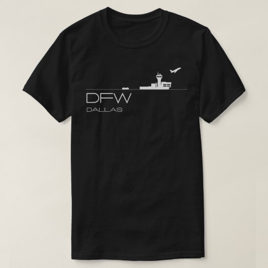 Dallas Forth Worth Airport Code Souvenir Gift DFW T-shirt (Design voorkant)