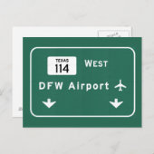 Dallas Ft Worth DFW Airport 114 Interstate Texas - Briefkaart (Voorkant / Achterkant)