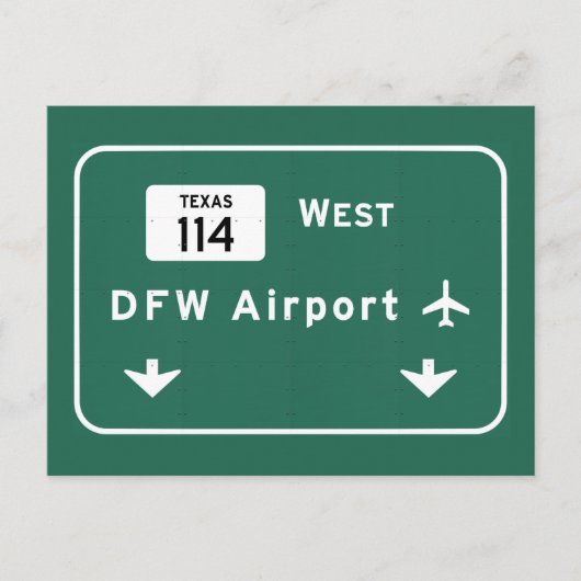 Dallas Ft Worth DFW Airport 114 Interstate Texas - Briefkaart (Voorkant)