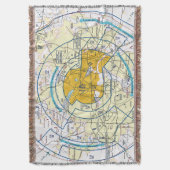 Dallas Ft. Worth Flyway Chart Deken (Voorkant Verticaal)