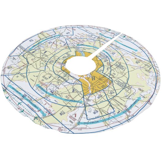 Dallas Ft. Worth Flyway Chart Kerstboom Rok (Gekanteld)