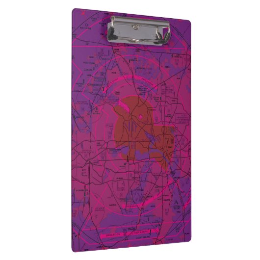 Dallas Ft. Worth Flyway Chart Klembord (Rechts)