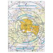 Dallas Ft. Worth Flyway Chart Klembord (Achterkant)