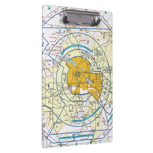Dallas Ft. Worth Flyway Chart Klembord (Rechts)