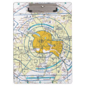 Dallas Ft. Worth Flyway Chart Klembord (Voorkant)