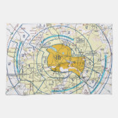 Dallas Ft. Worth Flyway Chart Theedoek (Horizontaal)