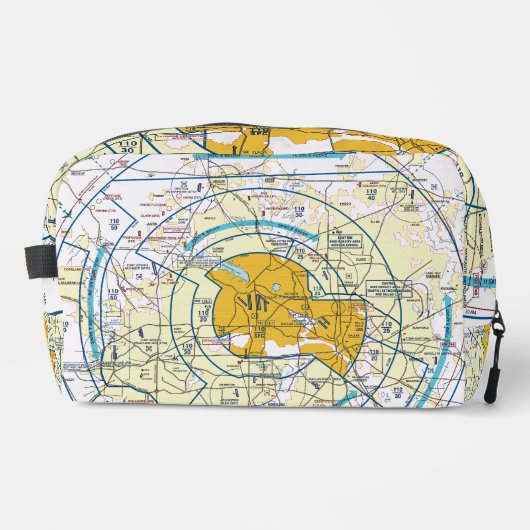 Dallas - Ft. Worth Flyway Grafiek Toilettasje (Voorkant)