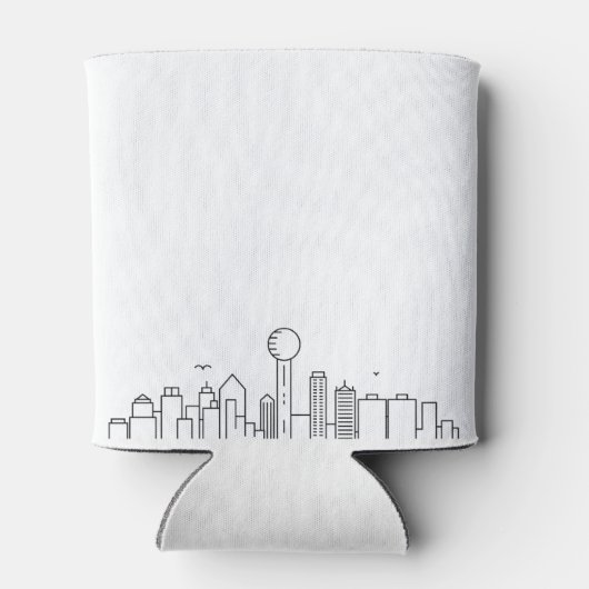 Dallas gestileerde skyline | Bruiloft Koelbox Blikjeskoeler (Achterkant)