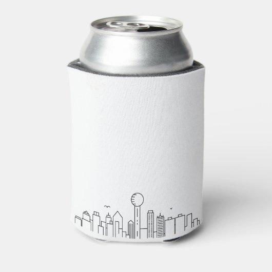 Dallas gestileerde skyline | Bruiloft Koelbox Blikjeskoeler (Blikje Achterkant)