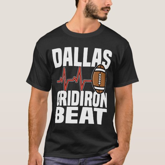 DALLAS GRIDIRON BEAT - TEXAS VOETBAL T-SHIRT (Voorkant)