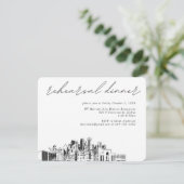 Dallas Huwelijksrepetitie Uitnodigingsbijlage Kaar Informatiekaartje (Staand voorkant)