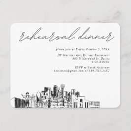 Dallas Huwelijksrepetitie Uitnodigingsbijlage Kaar Informatiekaartje