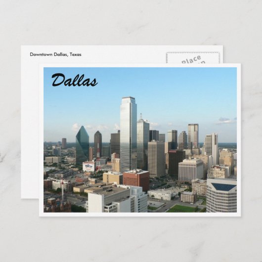 dallas in de stad briefkaart (Voorkant / Achterkant)