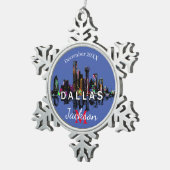 Dallas in graffiti tin sneeuwvlok ornament (Rechts)