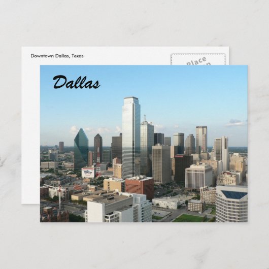 dallas in het centrum briefkaart (Voorkant / Achterkant)