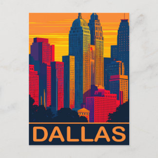 Dallas in levendige kleuren, Reizen Briefkaart