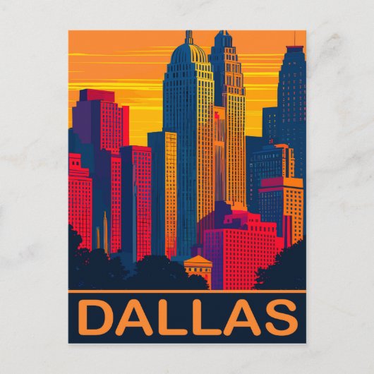 Dallas in levendige kleuren, Reizen Briefkaart (Voorkant)