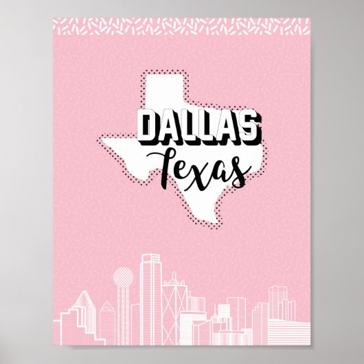 Dallas  in roze poster (Voorkant)