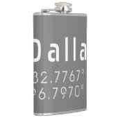 Dallas Latitude en Lengtegraad Heupfles (Rechts)