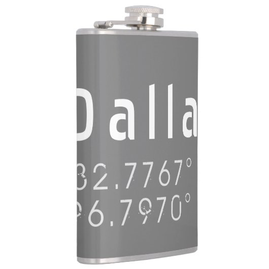 Dallas Latitude en Lengtegraad Heupfles (Rechts)