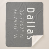 Dallas Latitude en Lengtegraad Sherpa Deken (Voorkant)