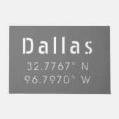 Dallas Latitude Longitude Deurmat (Voorkant)