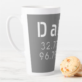 Dallas Latitude Longitude Latte Mok